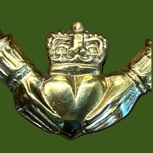 Celtic Brassware Claddagh Door Knocker Polished Brass Ireland LDK01F 5 Inch